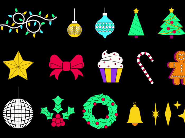 Illustrated assets for Festive Gamification