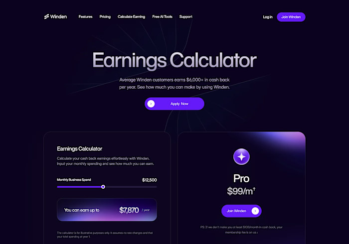 Earnings calculator