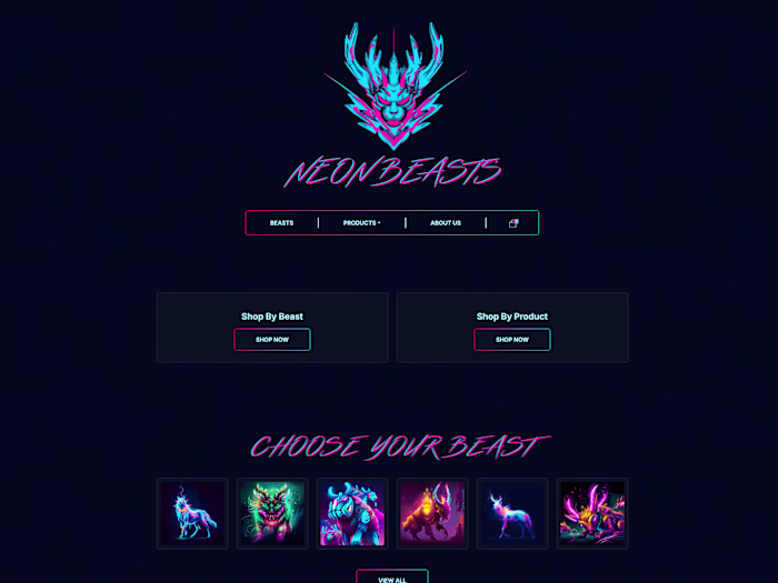 Custom WP/WooCommerce Template- Neonbeasts.io