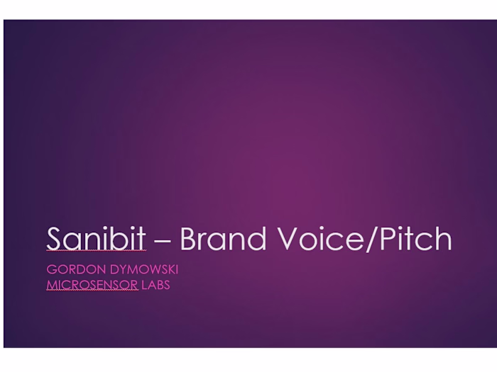 Sanibit – Brand Voice & Elevator Pitch D01.pptx
