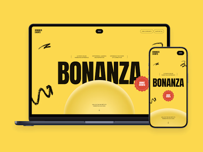 BONANZA — Events Website