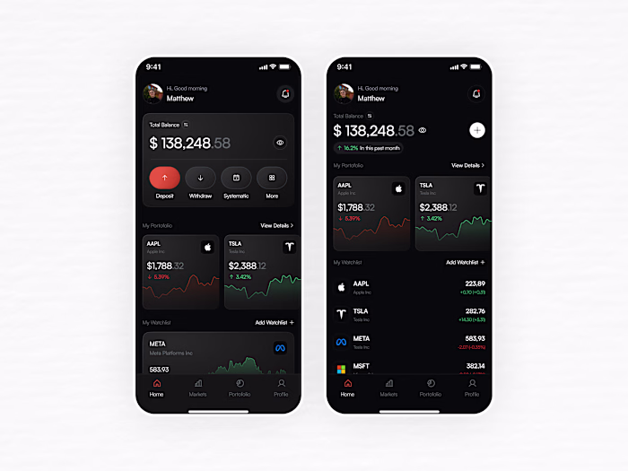 📊 Trading Mobile App UI A clean, intuitive trading interfac...