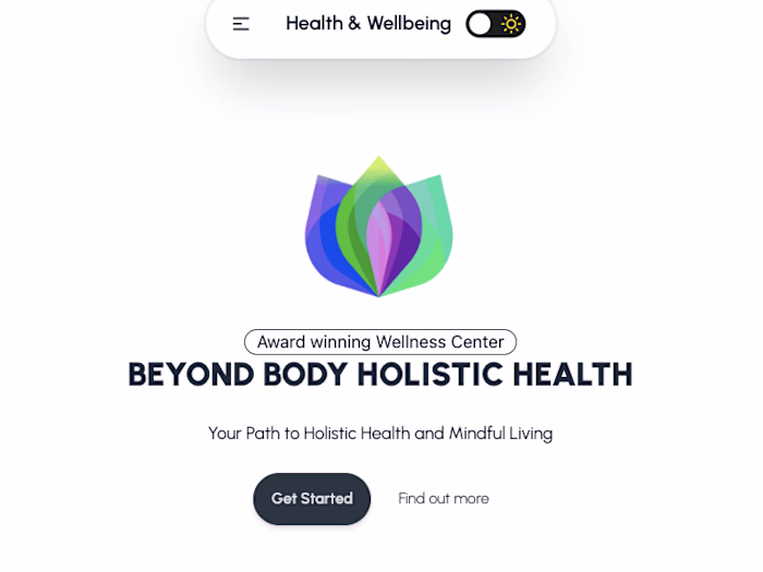 Holistic Health Landing Page