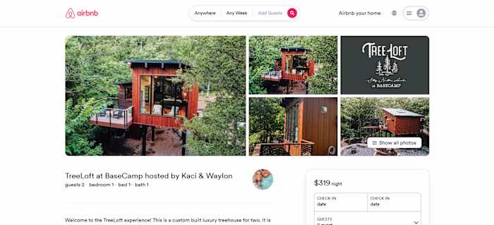 Airbnb Clone using ReactJs and TailwindCSS