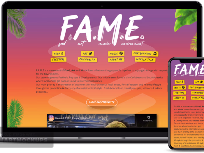 F.A.M.E - #food #art #music & #environment