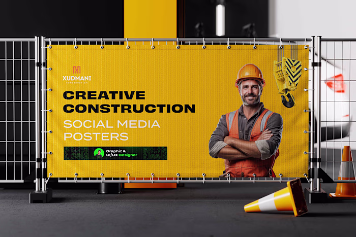 Construction Social Media Posters on Behance