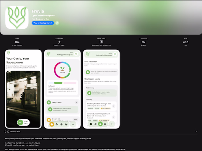 Freyja: AI-Powered Health & Personalized Meal Planning App