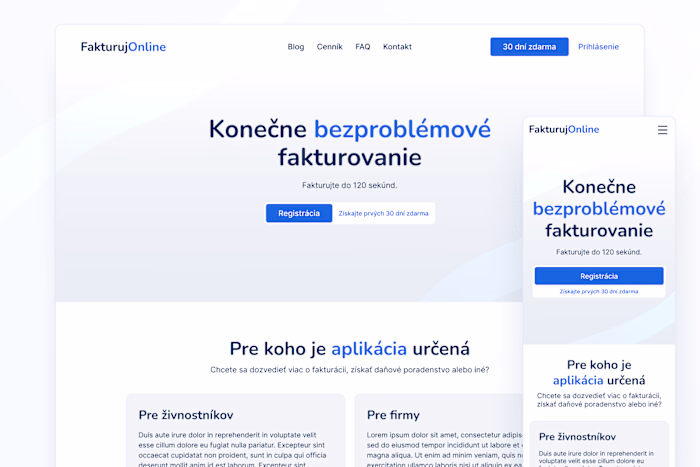 FakturujOnline - Swift Invoicing Solution Website