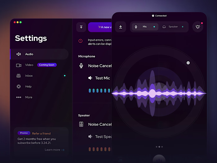 UX/UI | Case Study | Krisp Noise Cancellation