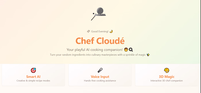 Chef Cloudé - AI Recipe Generator | Create Amazing Recipes from…