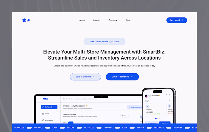 SmartBiz Landing Page :: Behance