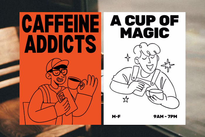 Coffee Shop Branding and Illustration Exploration 