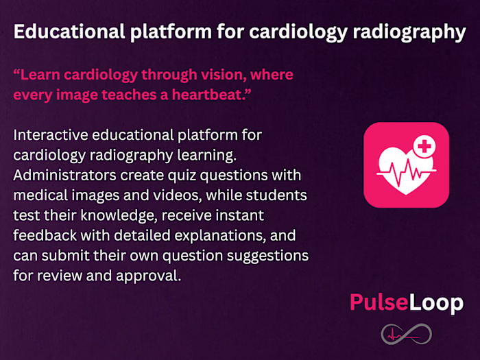 Educational platform for cardiology radiography