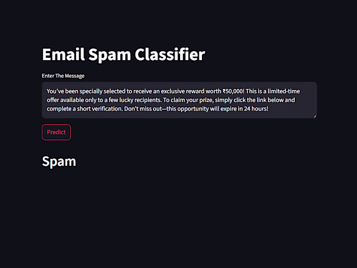 Email Spam Classifier