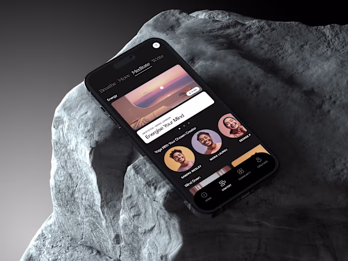 UX + UI Design for a wellness app