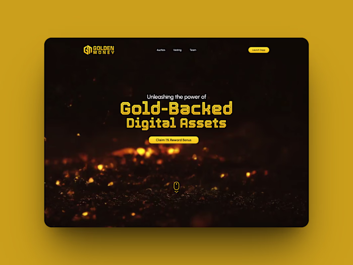 Golden Money – Landing Page UI
