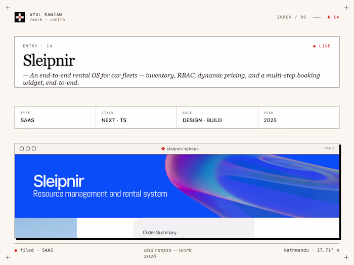Sleipnir: Car Rental Management Platform