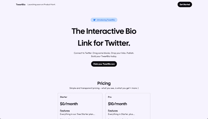 Website for Link-in-Bio SaaS