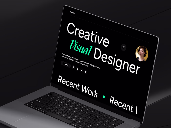 Creative Designer Portfolio Landing Page Website