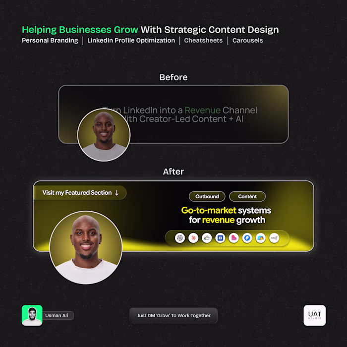 LinkedIn Profile Rebrand & Revamp For Yassin M. We worked to...