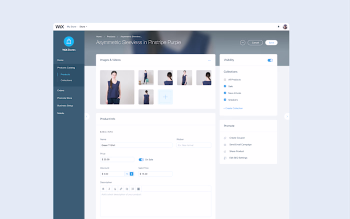 Wix Stores Product Page