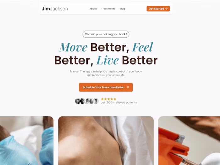 Website redesign - Osteopathy clinic