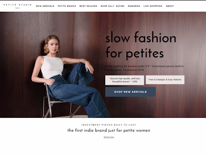 Shopify Website Design & Development for Petite Studio NYC