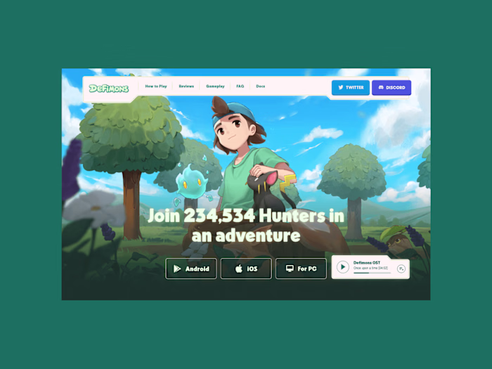 Defimons — Web Design