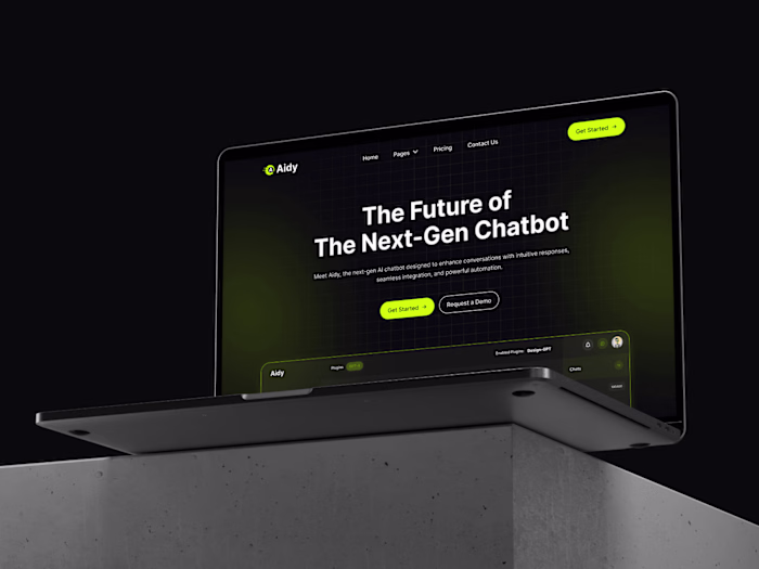 Aidy – AI Chatbot Website Design & Framer Development