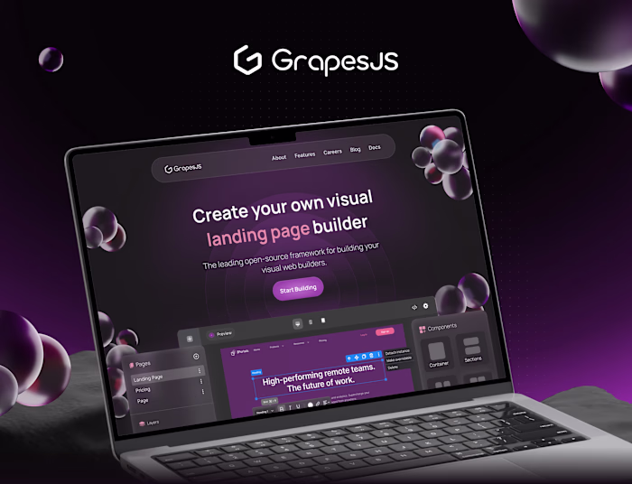 GrapesJS Landing Page Revamp
