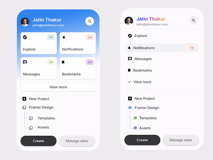 Account Menu – Left or Right? 🤔