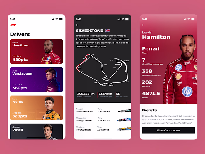 F1 mobile experience