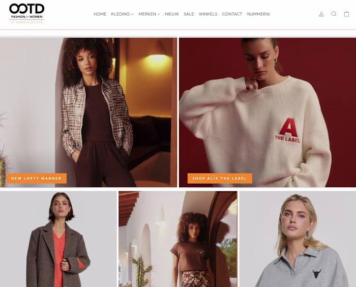 Shopify Webshop Development for OOTD Fashion