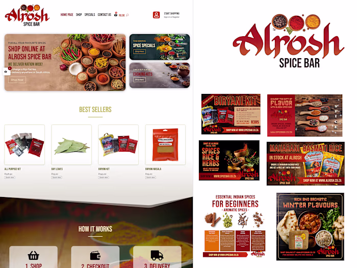 Alrosh Spice Bar E-Commerce Platform