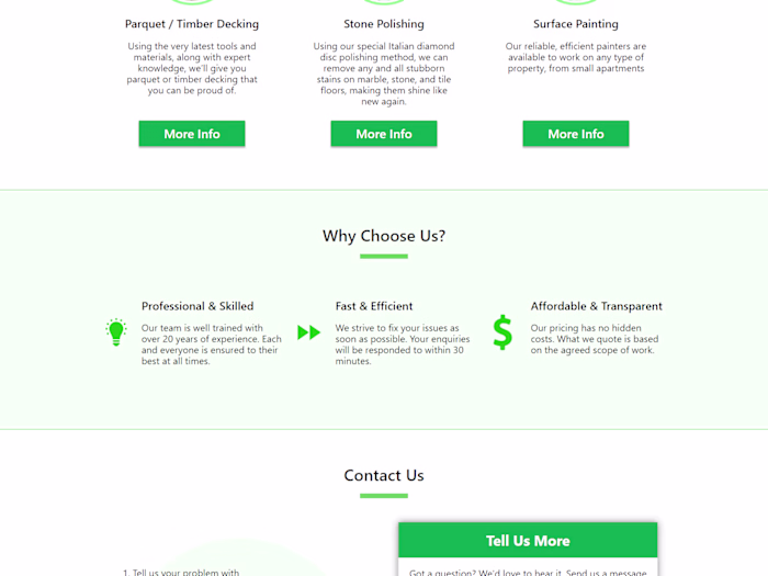 ST renovation services landing page