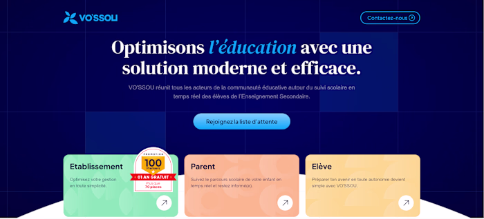 Vo'ssou Landing page