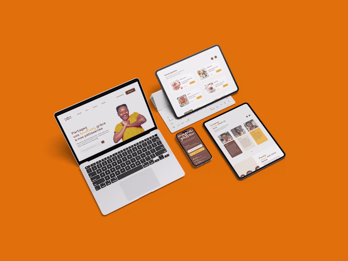 UI/UX design for Mama Gâteau compaign