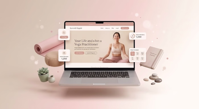 Kajabi Website for Sereniti - Yoga & Wellness Membership Brand