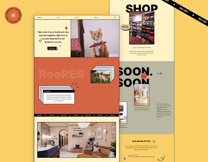 Landing Page for Pet Food Shop