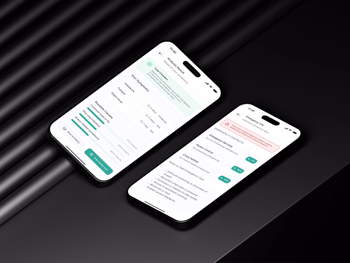 AI Symptom Checker a Mobile App Design 🩺✨ Health products s...