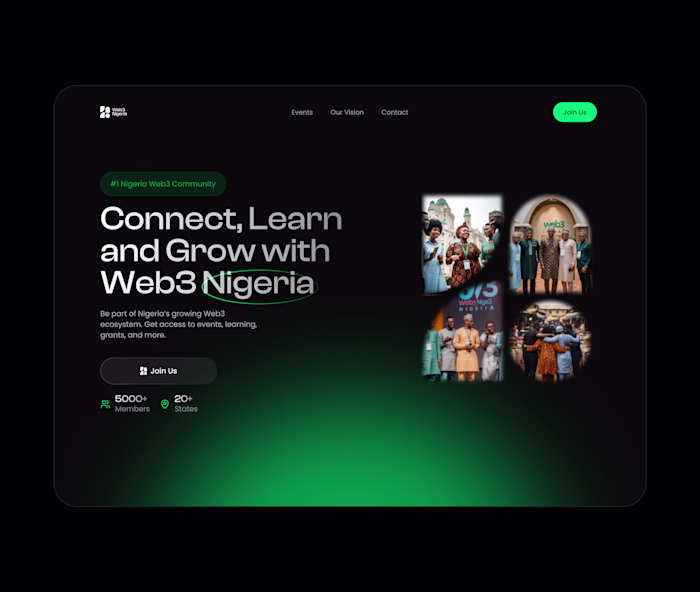 Web3 Landing Page Hero Section UI Redesign