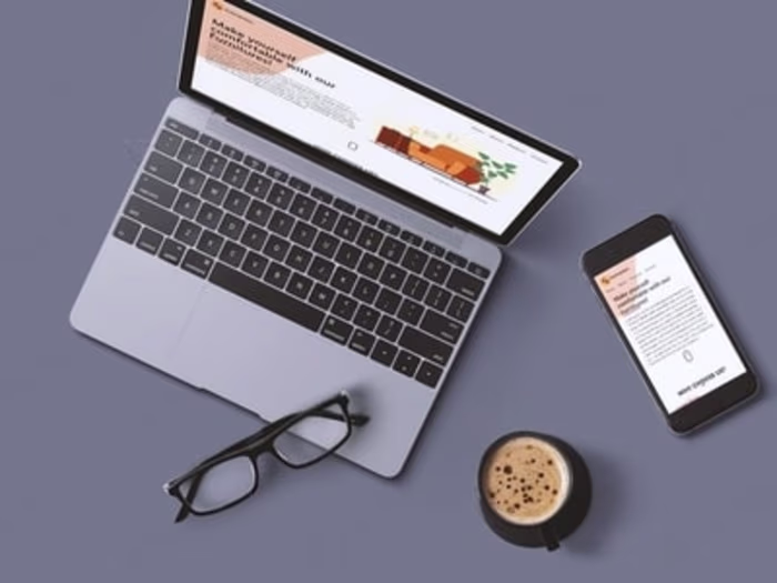Landing page for Furniture shop