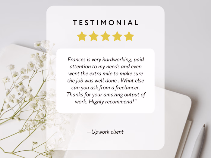 Upwork client review