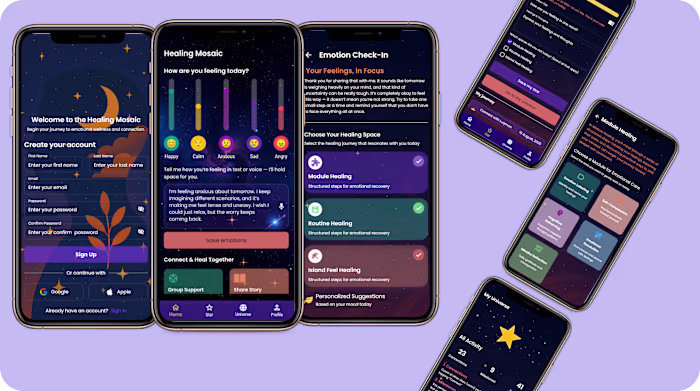 Development of Healing Mosaic Emotional Well-being App
