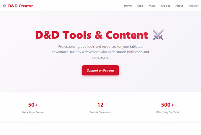 Patreon Creator Site Build