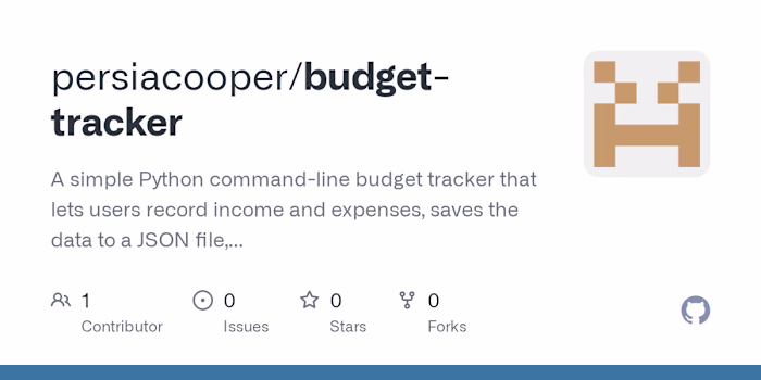 Python Budget Tracker Development