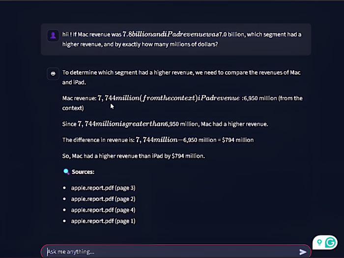 Built an intelligent RAG-based chatbot