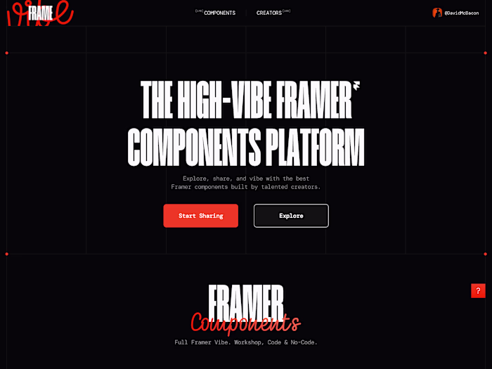 VibeFrame • Free Framer Components & Vibe Code Platform