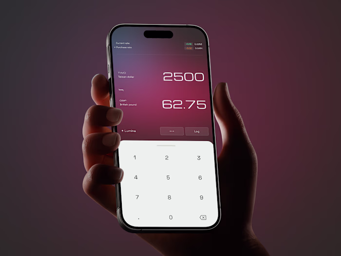 Lumina - Currency converter app design