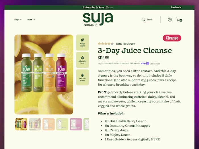 Suja Website Development & Rebuild Launch
